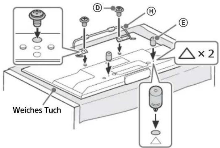 SONY KDL42W706 - Vorbereitung der Montage des Fernsehgeräts - 3