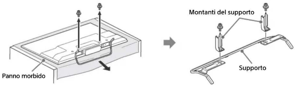 SONY KDL42W706 - Come staccare il supporto da ravolo dal teilevisore - 1