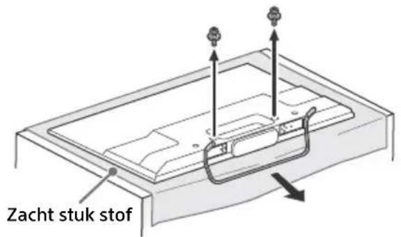 SONY KDL42W706 - De tafelstandaard losmaken van de teilevisie - 1