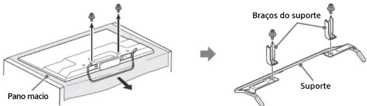 SONY KDL42W706 - Retirar o suporte de fixação paraesan do teilevisor - 1