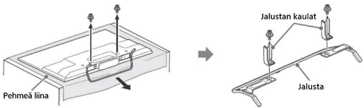 SONY KDL42W706 - Poytajalustan irrottaminen TV:sta - 1
