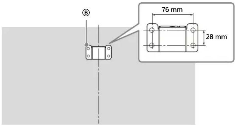 SONY KDL42W706 - Dimensions des positions des trous sur le mur - 2