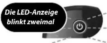 Die LED-Anzeige blinkt zweimal
