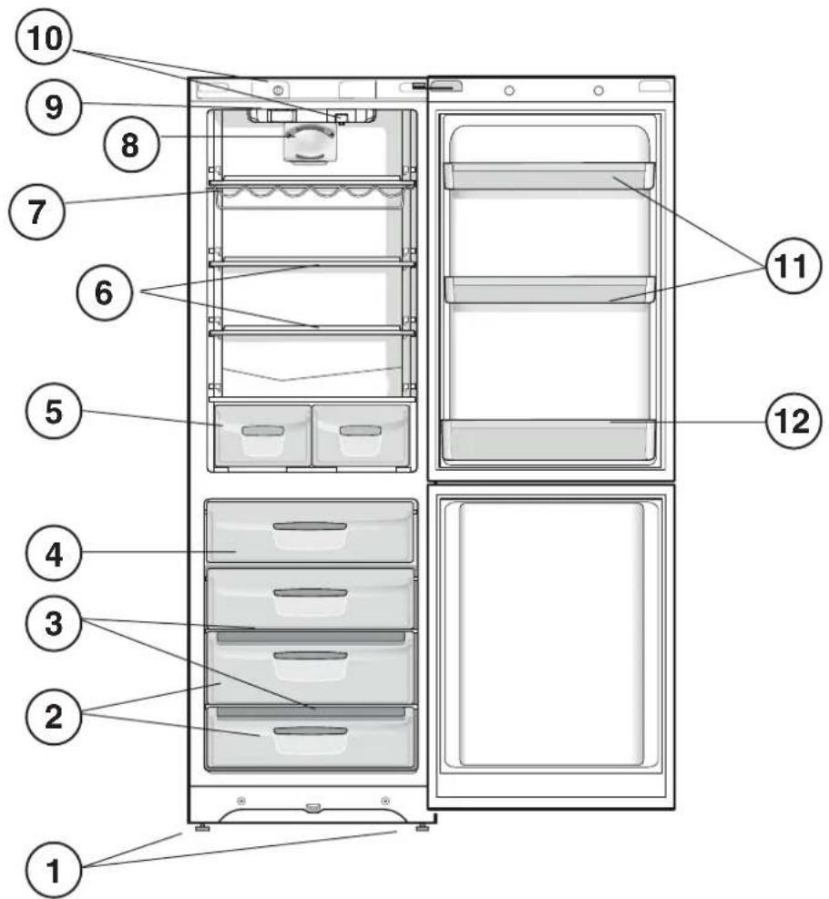 INDESIT BIAA 13 K DR - DescripciUn del aparato Vista enconjunto - 1