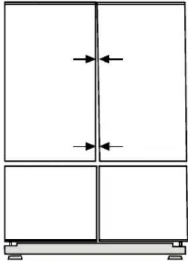 BLOMBERG KQD 1361 X A+ - Ajustar o espaço entre a porta superior - 1