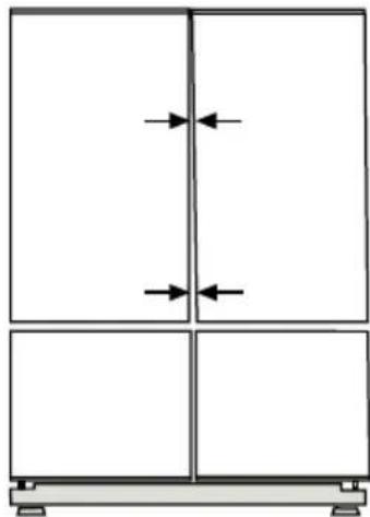BLOMBERG KQD 1361 X A+ - Réglage du jeu entre les portes supérieures - 1