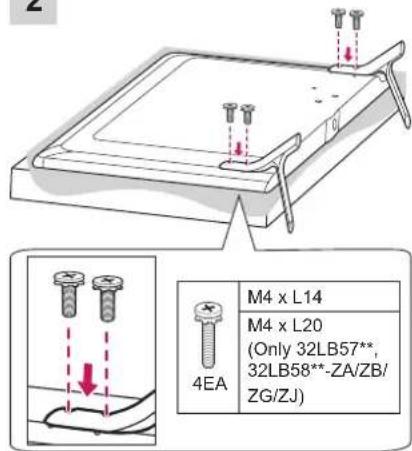 LG 42LB570V - Attaching the stand - 8