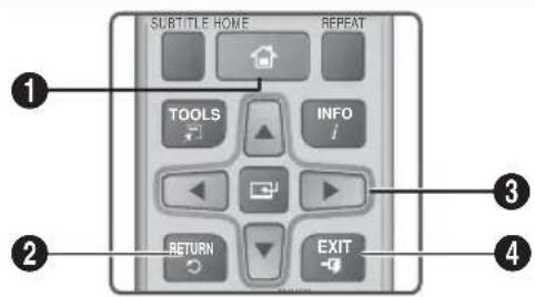 SAMSUNG HTH5200 - Toetsen op de afstandsbediening voor het menu Instellingen - 1