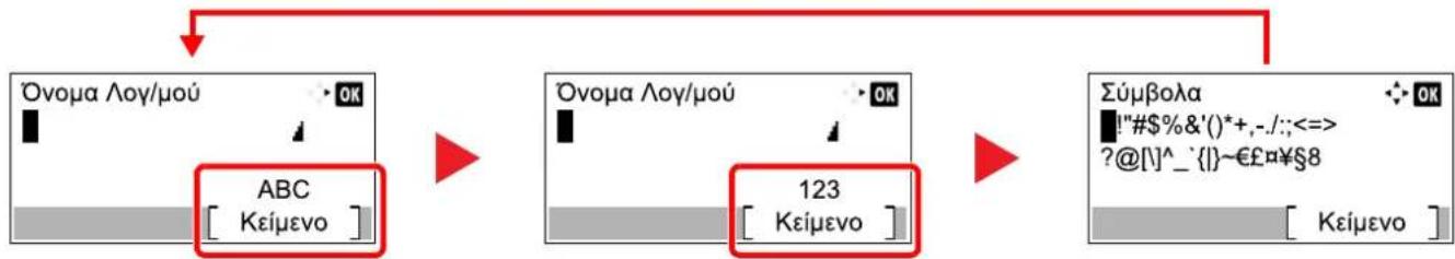 KYOCERA TASKalfa 2201 - Επιλογή τύπου χαρακτήρων - 1