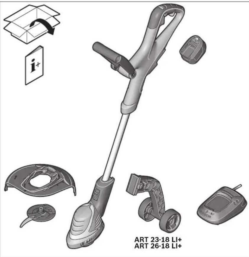 BOSCH ART 2318 LI - Ličio jonų: - 2