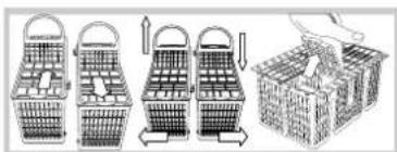 HOTPOINT-ARISTON LFF7 8H14 EU - Cesto inferior y cesto para cubiertos - 8