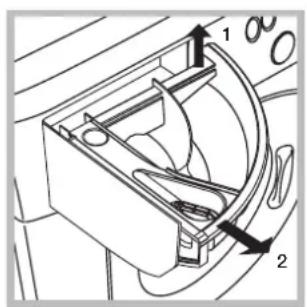 HOTPOINT-ARISTON ECO7L 1252 EU.T - Cleaning the detergent dispenser.    dryer - 1