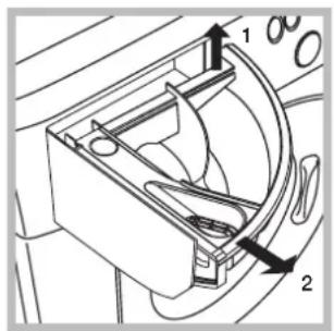 HOTPOINT-ARISTON ECO7L 1252 EU.T - Reinigen van het wasmiddelbakje - 1