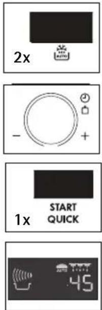 2x - + START QUICK 45