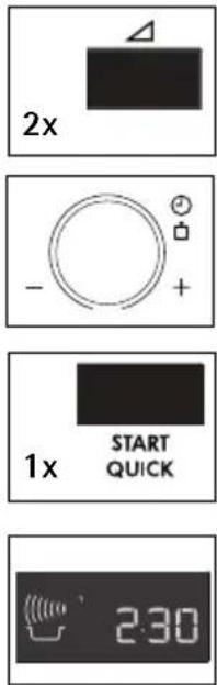 2x - + 1x START QUICK 2:30