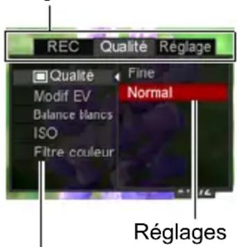 CASIO Exilim EXZS12 - ■ Exemple de fonctionnement du menu REC - 2