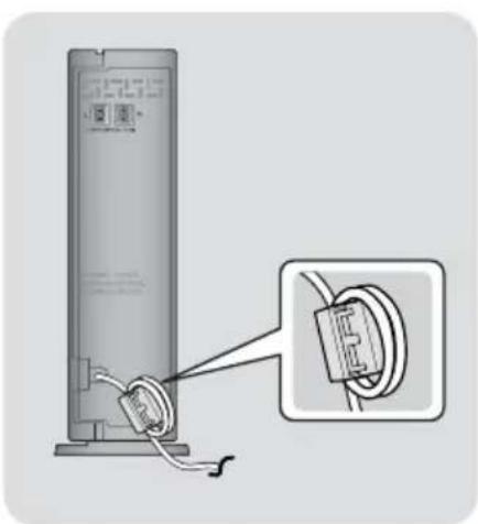 SAMSUNG HTH7500WM - Ligar o Núcleo de Ferrite Toroidal ao Cabo de Alimentação do Módulo Receptor Sem Fios (SWA-6000) - 1