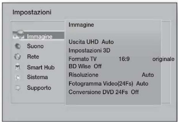SAMSUNG HTH7500WM - Accesso alla schermata Impostazioni - 1