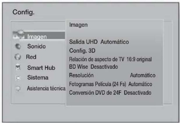 SAMSUNG HTH7500WM - Acceso a la pantalla de Config. - 1