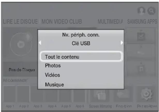 SAMSUNG HTH7500WM - Méthode 2 : Avant de connecter un périphérique USB l'appareil est allumé - 1