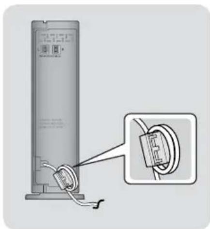 SAMSUNG HTH7500WM - Collegamento del nucleo toroidale in ferrite al cavo di alimentazione del modulo ricevitore wireless (SWA-6000) - 1