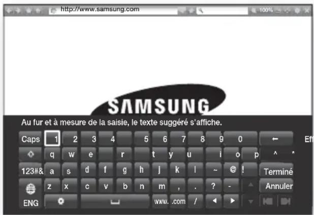 SAMSUNG HTH7500WM - Utilisation de la fenêtre contextuelle du clavier - 1