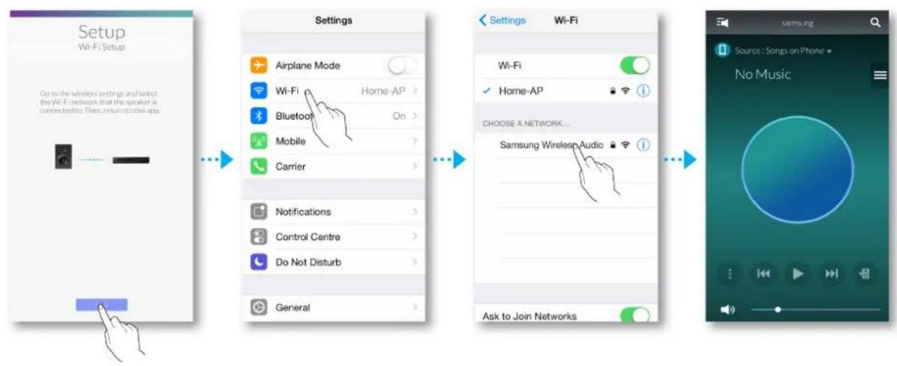 SAMSUNG WAM551 - Connexion manuelle au Wi-Fi (iOS) - 6