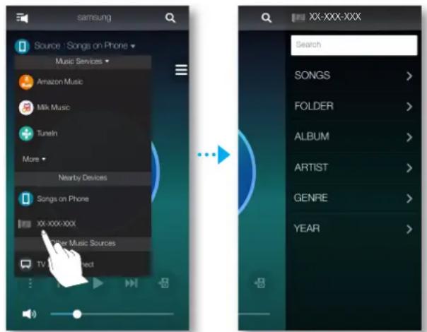 SAMSUNG WAM551 - Écoute de la musique à partir d'autres apparéils en réseau - 2