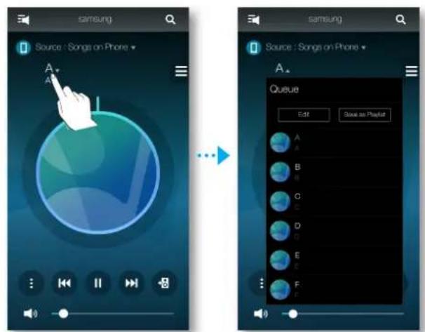 SAMSUNG WAM551 - Ajout de musique dans la file - 2