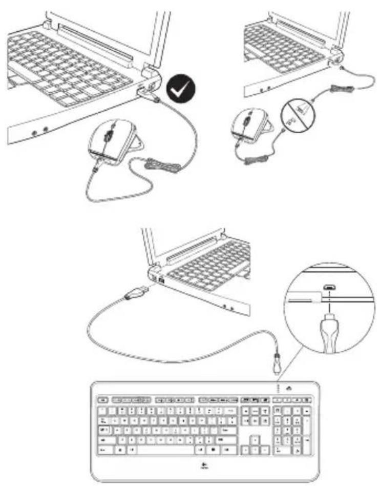 LOGITECH MX800 - Het toetsenbord opladen - 1