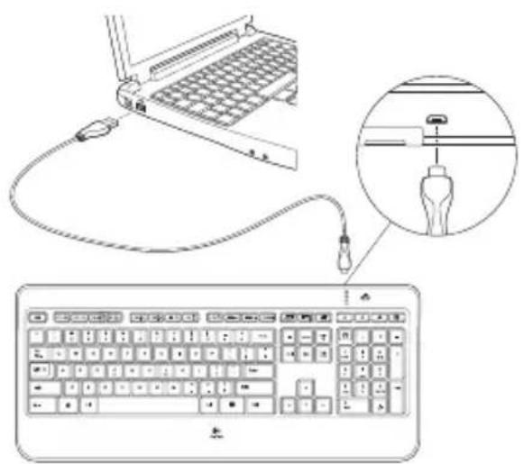LOGITECH MX800 - Recharging the keyboard - 2