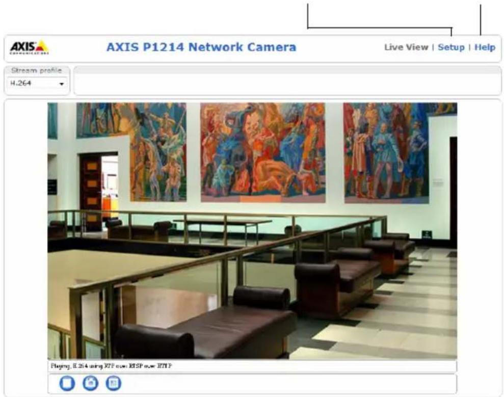 AXIS P1224E - The Live View Page - 1