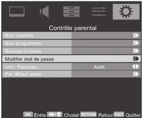TOSHIBA 42SL738 - Modifier mot de passer - 1