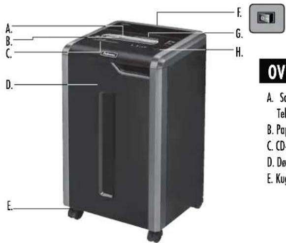 FELLOWES Powershred 225i - BegrAnSAD PRODUKTGARANTI - 1