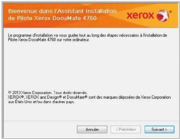 XEROX DocuMate 4760 VRS Pro - Installation du pilote du scanneur - 1