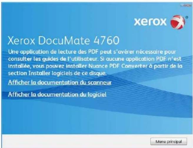 XEROX DocuMate 4760 VRS Pro - Consultation des guides de l'utilisateur - 1