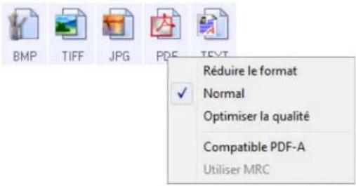 XEROX DocuMate 4760 VRS Pro - Pour sélectionner la taille d'un fichier PDF : - 1