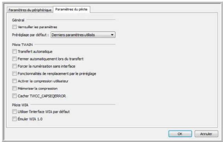 XEROX DocuMate 4760 VRS Pro - Paramètres du pilote - 1