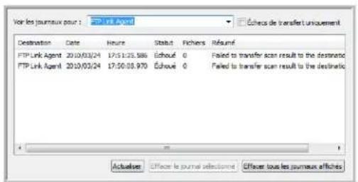 XEROX DocuMate 4760 VRS Pro - Visualiseur du journal du lien FTP - 2
