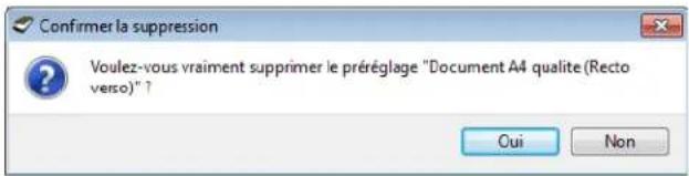 XEROX DocuMate 4760 VRS Pro - Pour supprimer un préréglage : - 2