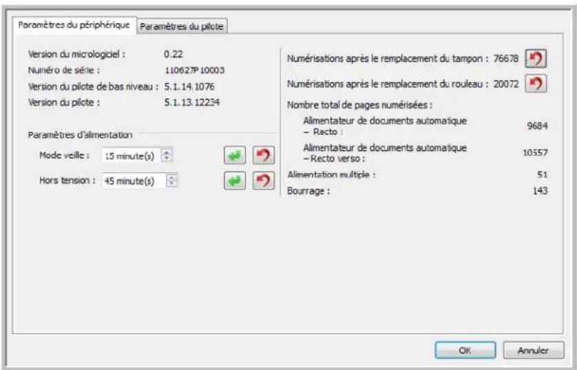 XEROX DocuMate 4760 VRS Pro - Paramètres du périphérique - 1