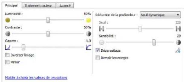 XEROX DocuMate 4760 VRS Pro - Options du panneau Principal - 1