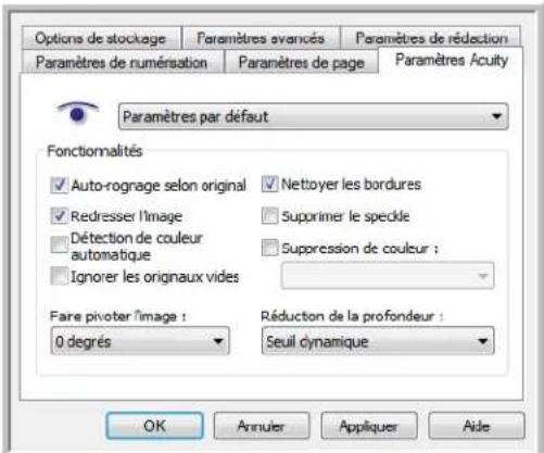 XEROX DocuMate 4760 VRS Pro - Paramètres Visioneer Acuity - 1