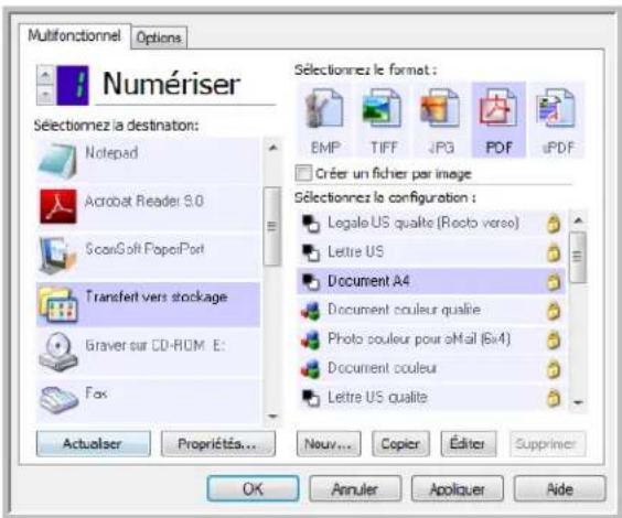 XEROX DocuMate 4760 VRS Pro - Définition de dossier et d'options à partir de OneTouch - 1