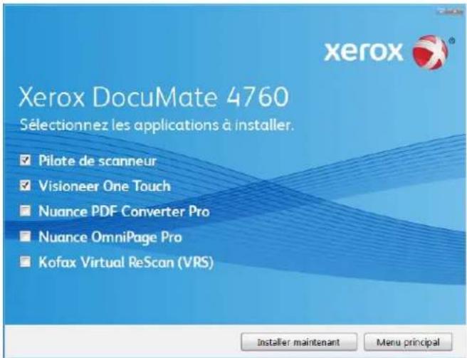 XEROX DocuMate 4760 VRS Pro - Installation du logiciel et connexion du scanneur - 3
