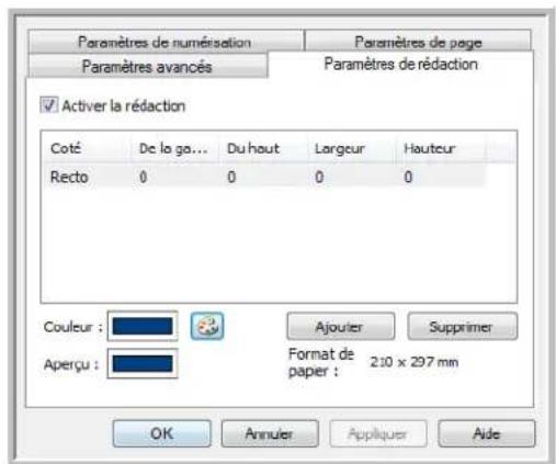 XEROX DocuMate 4760 VRS Pro - Onglet Paramètres de rédaction - 5