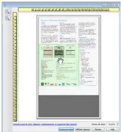 XEROX DocuMate 4760 VRS Pro - Déplacer, redimensionner ou supprimer des régions - 1