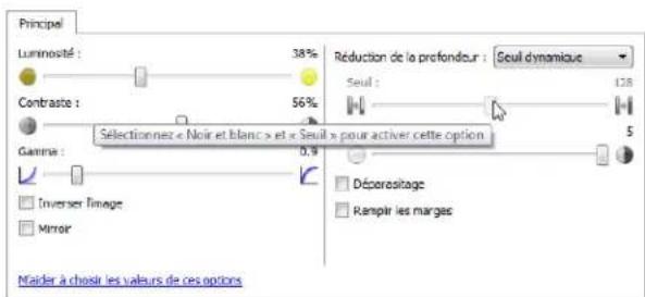 XEROX DocuMate 4760 VRS Pro - Options désactivées dans cette section - 1