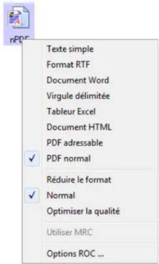 XEROX DocuMate 4760 VRS Pro - Pour sélectionner un type de fichier pour le format texte : - 2