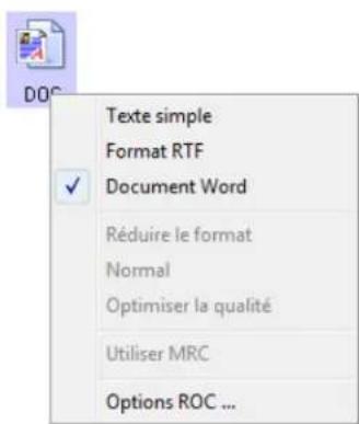 XEROX DocuMate 4760 VRS Pro - Pour sélectionner un type de fichier pour le format texte : - 1